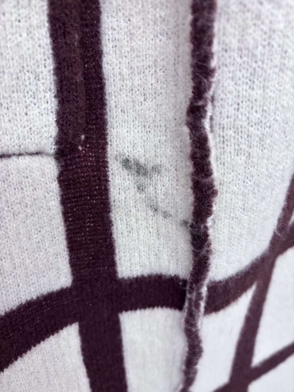 Lost + Wander Grid Plaid Open-Front Long Cardigan in Brown and Cream - SIZE M/L - Picture 9 of 14